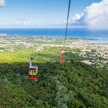 Teleferico in Puerto Plata, Dominican Republic, offers the visitor a panoramic view of the city descending from the hill (779 m above sea level).