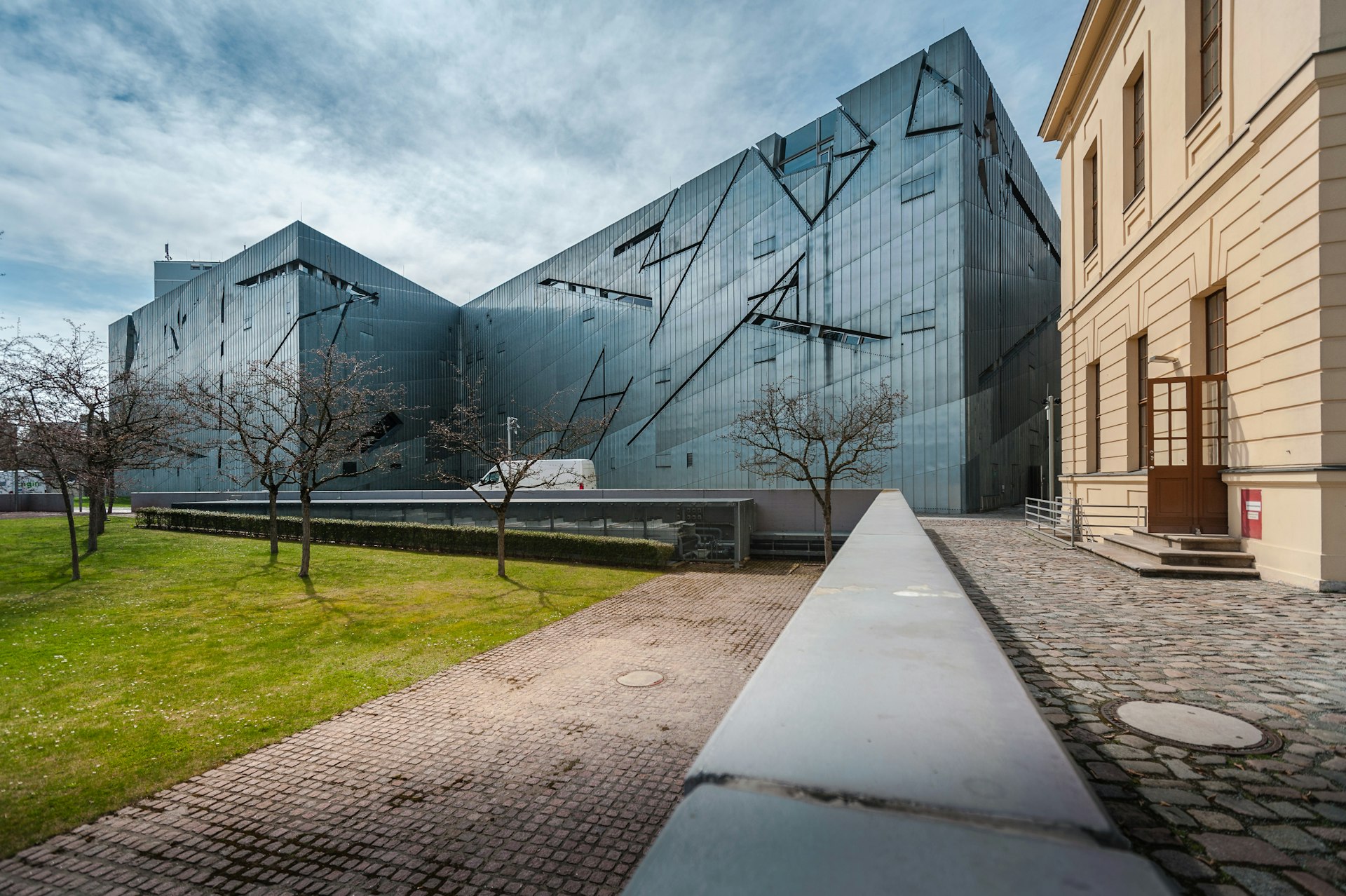 The baroque palace and new wing by Daniel Libeskind of the Jewish Museum Berlin