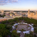 Aerial of Plaza Grande in Merida.