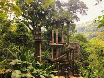 San Luis PotosÃ­ Mexico, 06/29/2019. Surrealist Castle of Xilitla, strange constructions created by the dreams of Edward James and framed by the jungle of the municipality of Xilitla.