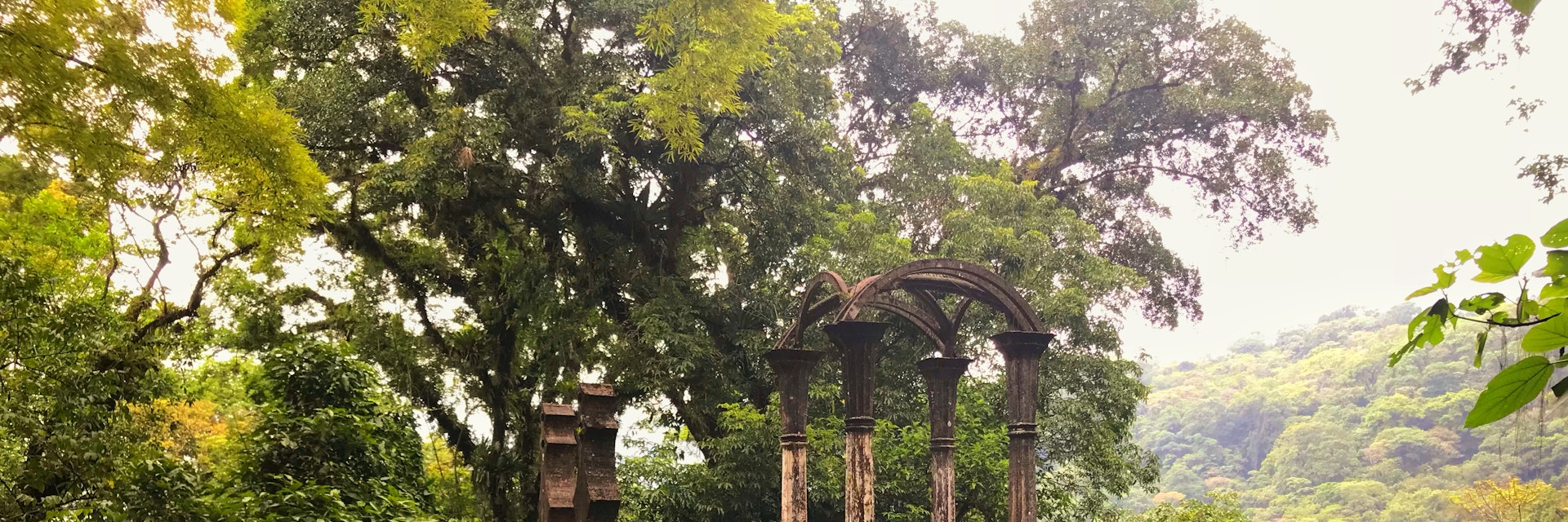 San Luis PotosÃ­ Mexico, 06/29/2019. Surrealist Castle of Xilitla, strange constructions created by the dreams of Edward James and framed by the jungle of the municipality of Xilitla.