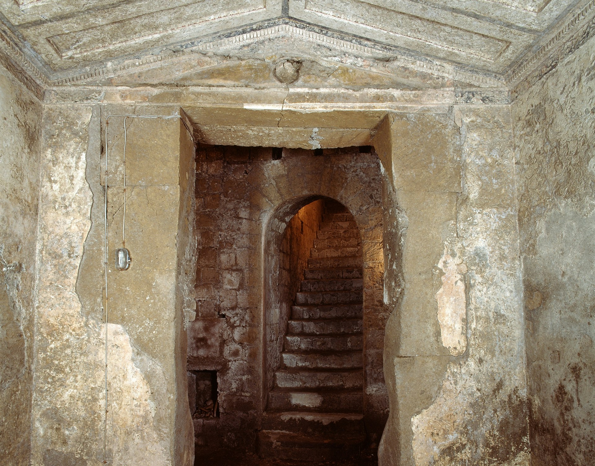 Ancient stairwell leads to the burial chambers