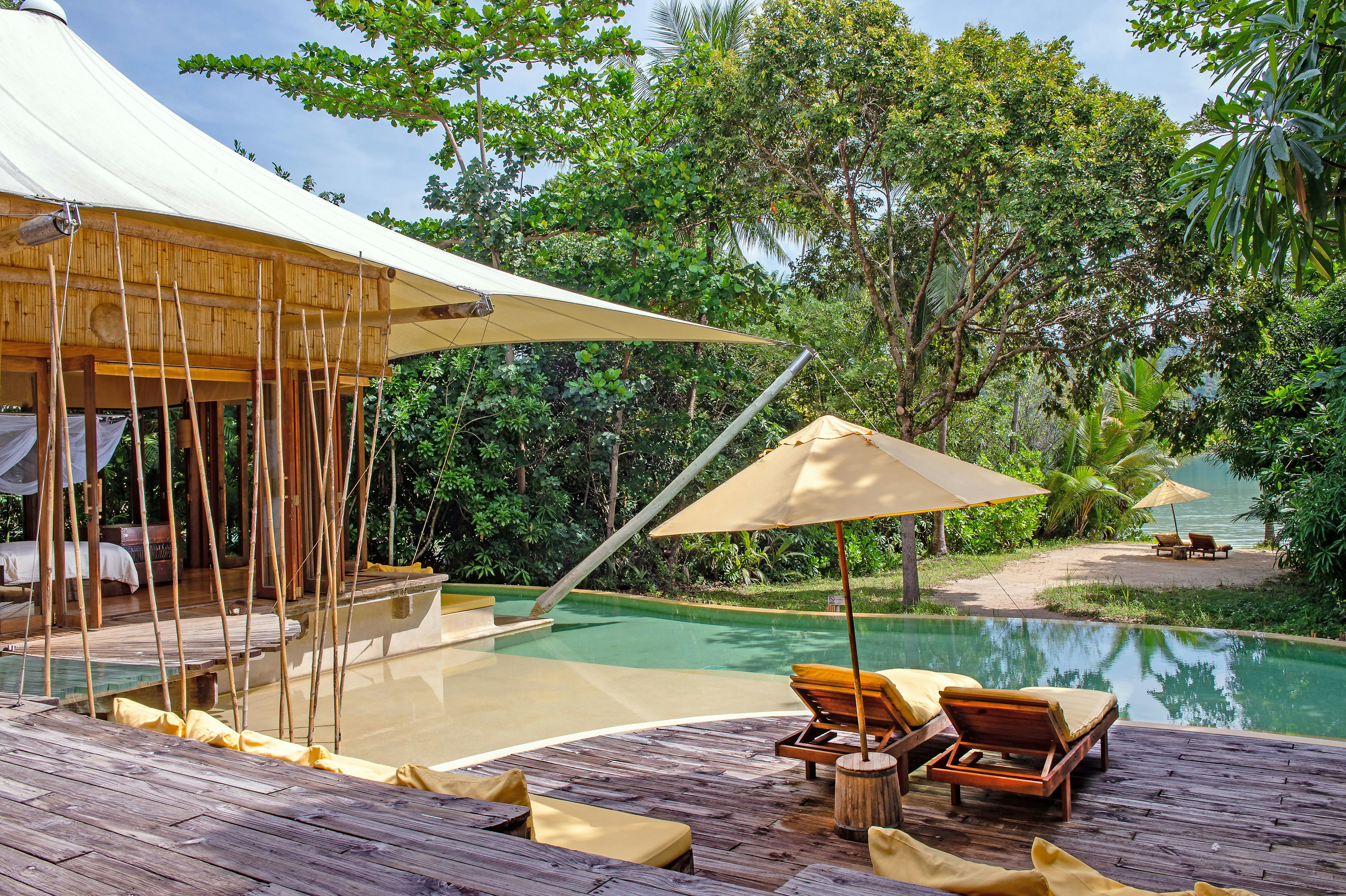 A pool on the edge of jungle