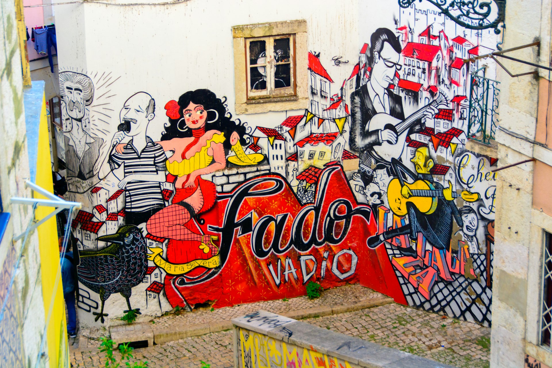 Fado-inspired street art in Lisbon