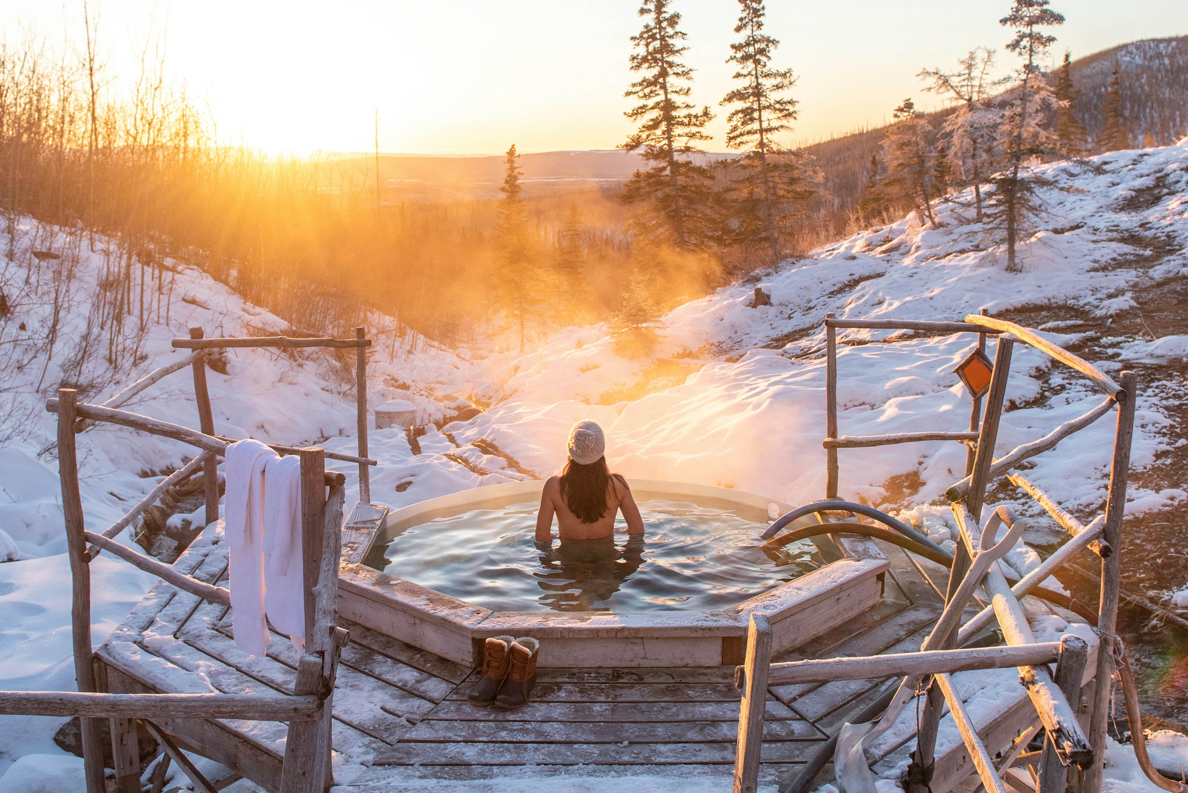 Tolovana Hot Springs in the Tolovana River Valley of Alaska