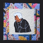 Quilt square depiction of Chef Leah Chase 