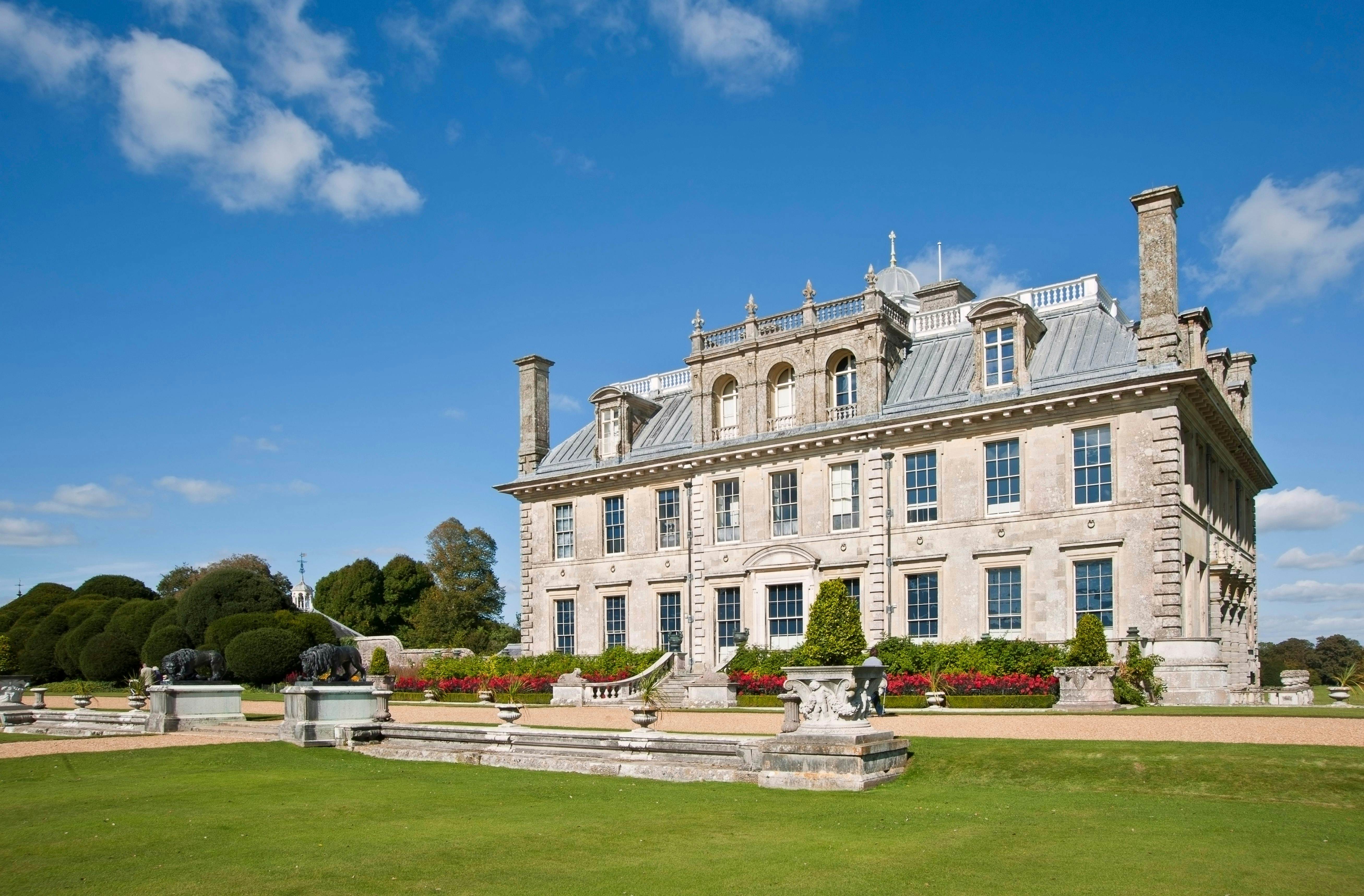 KINGSTON LACY, UK - SEPTEMBER 29, 2012: A view toward the country house at Kingston Lacy with landscaped gardens in Summer; Shutterstock ID 1033498075; your: Bridget Brown; gl: 65050; netsuite: Online Editorial; full: POI Image Update