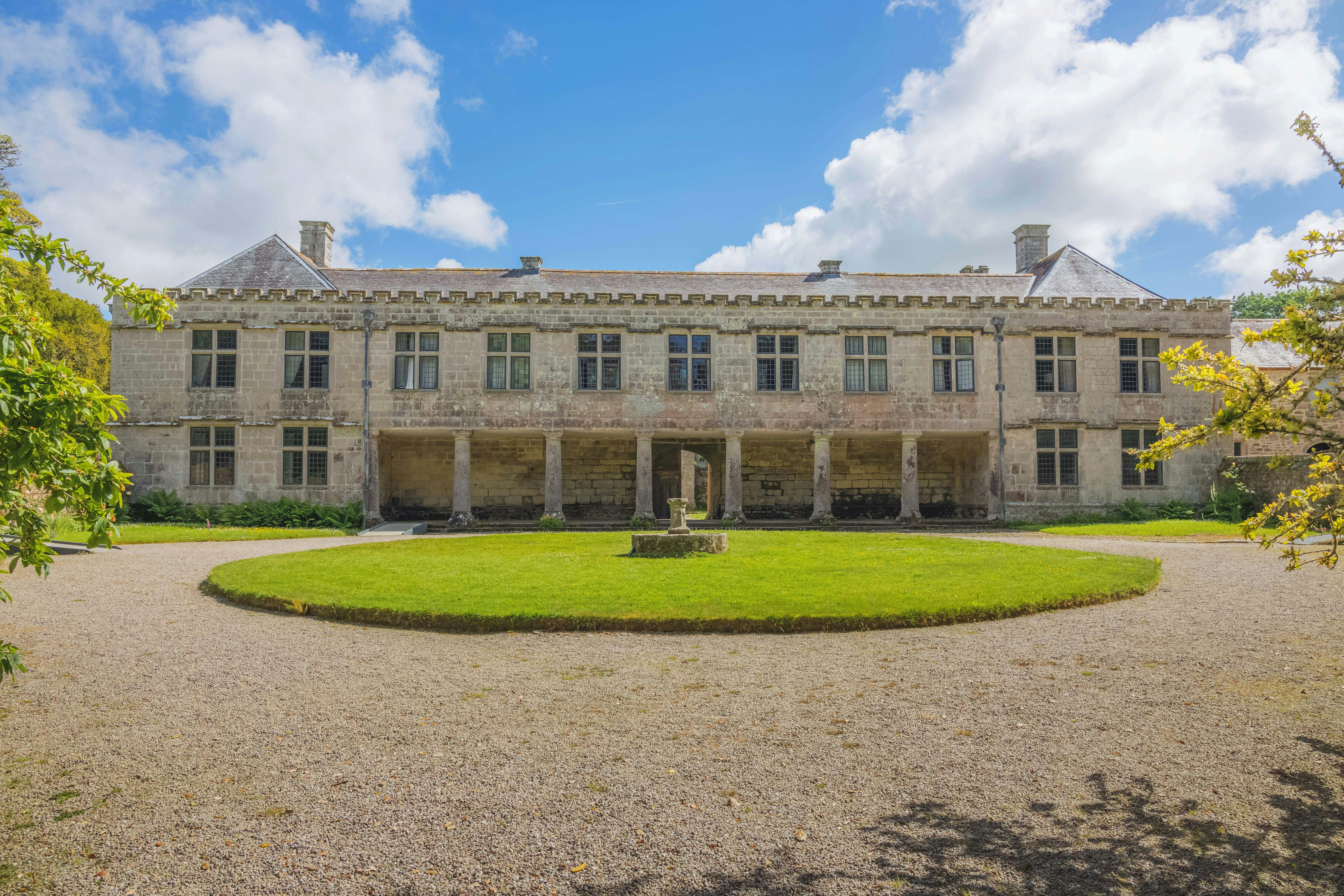 The historic country manor Godolphin House on the Godolphin Estate at Helston, Cornwall, England, UK.
