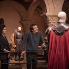 athalie Emmanuel (“Missandei”) and Isaac Hempstead Wright (“Bran Stark”) inside the brand new Game of Thrones Studio Tour located in Northern Ireland.