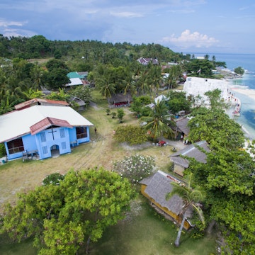 Aerial view of Pamilacan Island, Bohol, Philippines.