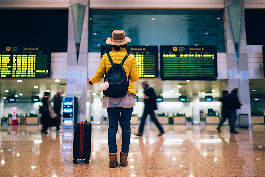 Woman in airport Woman in airport