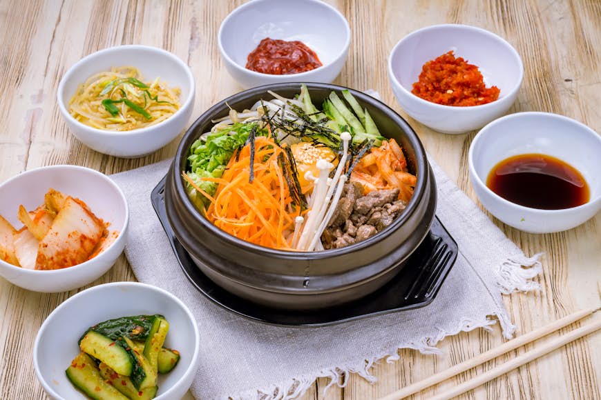 Bibimbap, a staple of Korean cuisine 