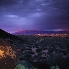 Dusk over Petroglyph National Monument in New Mexico.