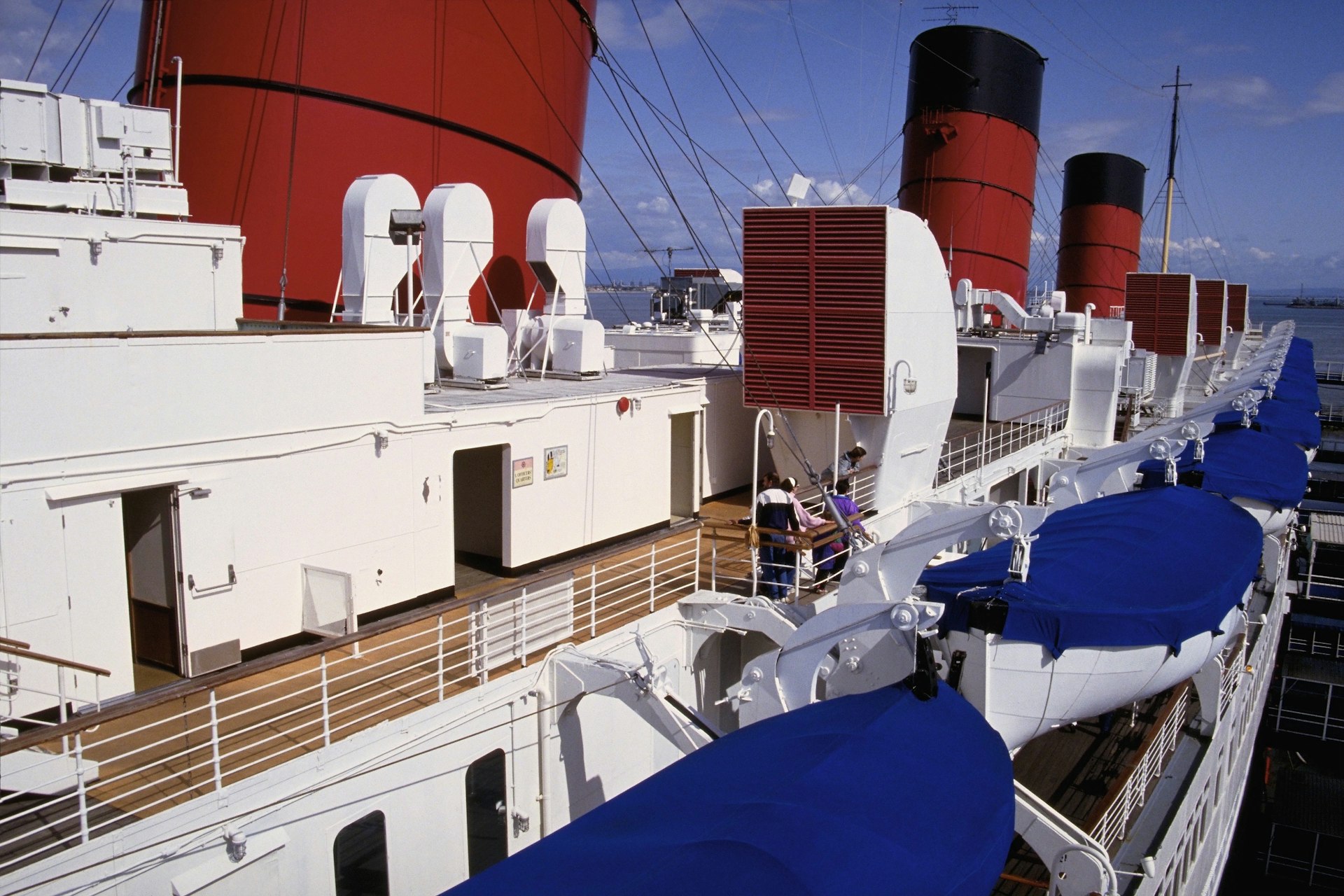 Upper Deck and Lifeboats on the Queen Mary Seaport