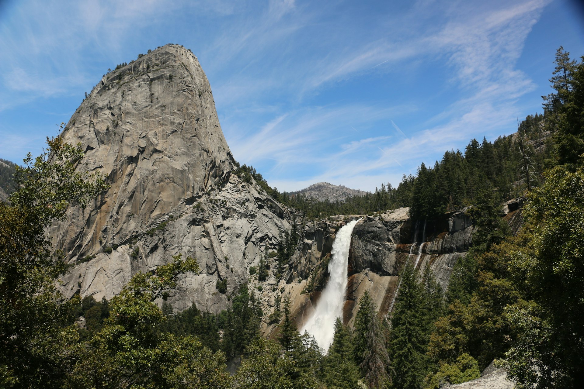 Nevada Fall and Liberty Cap in Yosemite National Park, California