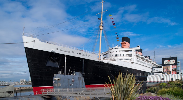 LOS ANGELES, CA - MARCH 21: View of The Queen Mary on March 21, 2018 in Los Angeles, California. (Photo by RB/Bauer-Griffin/GC Images)