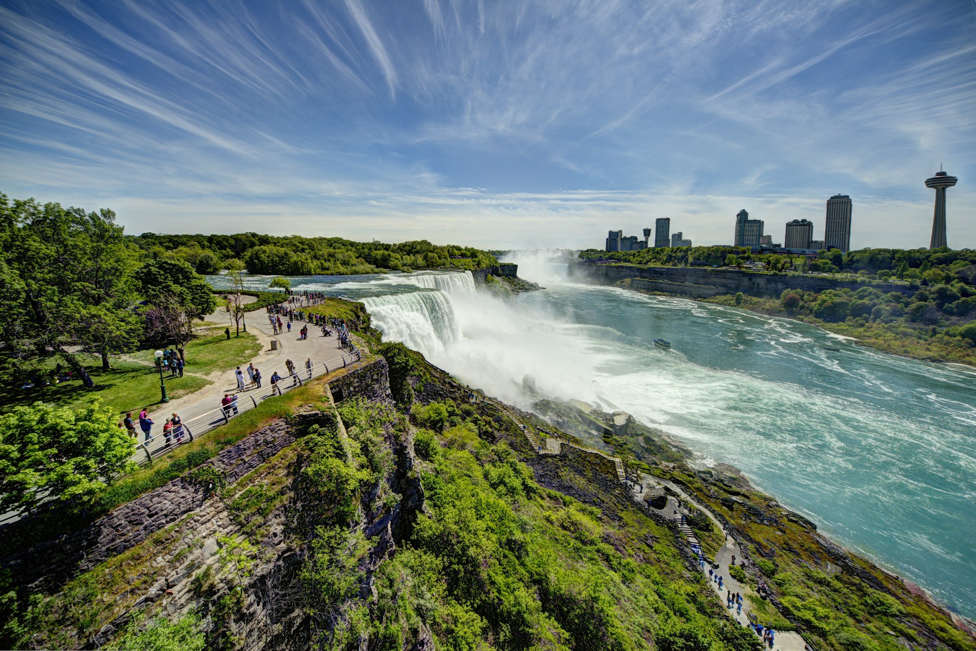 Niagara Falls seen from the United States side. 