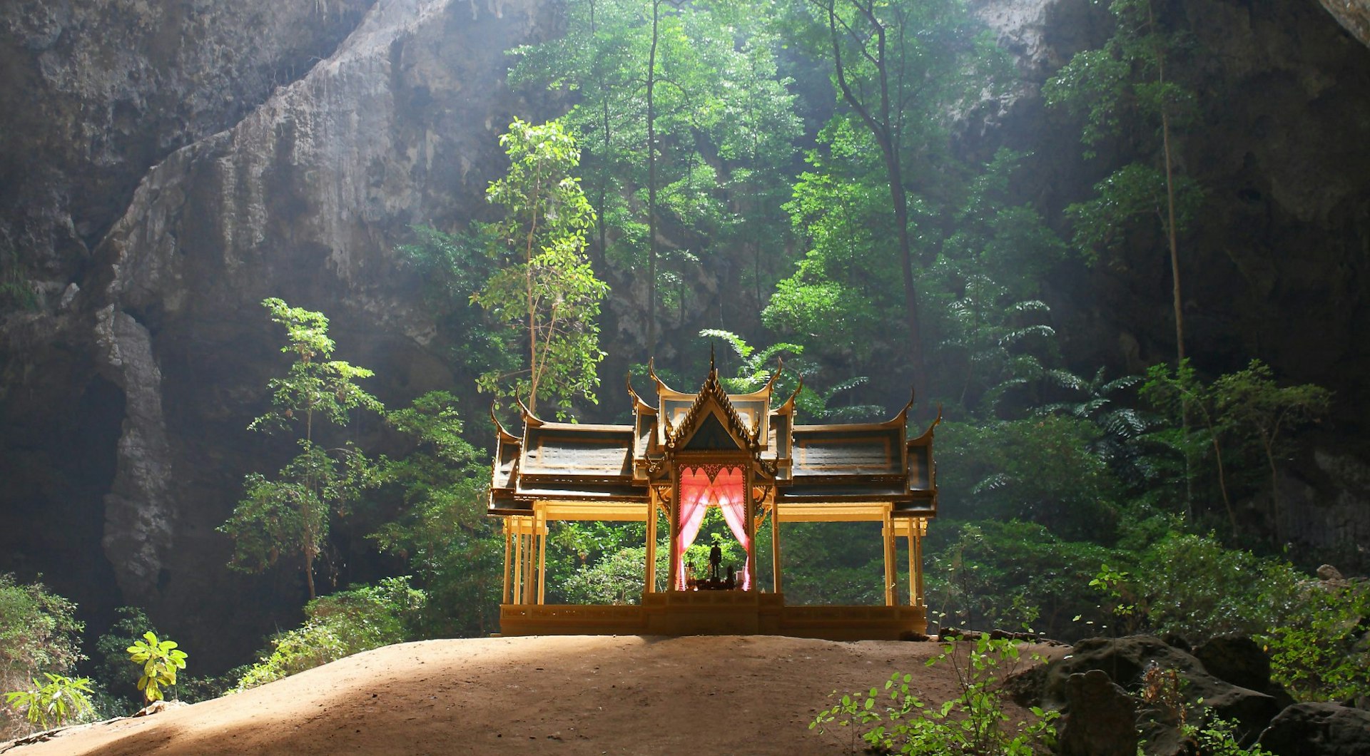 Phraya Nakhon Cave is a tourist attraction In Sam Roi Yot National Park at Prachuap Khiri Khan province in Thailand 