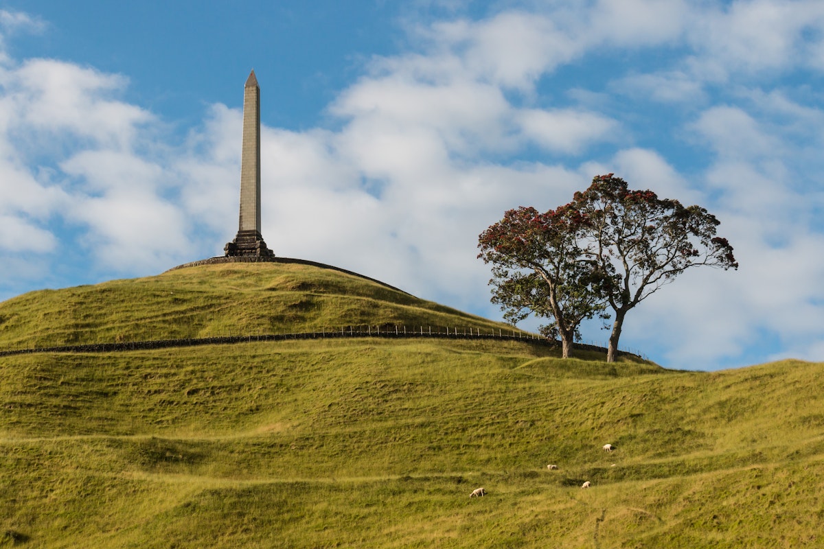 One Tree Hill monument in Auckland, New Zealand.