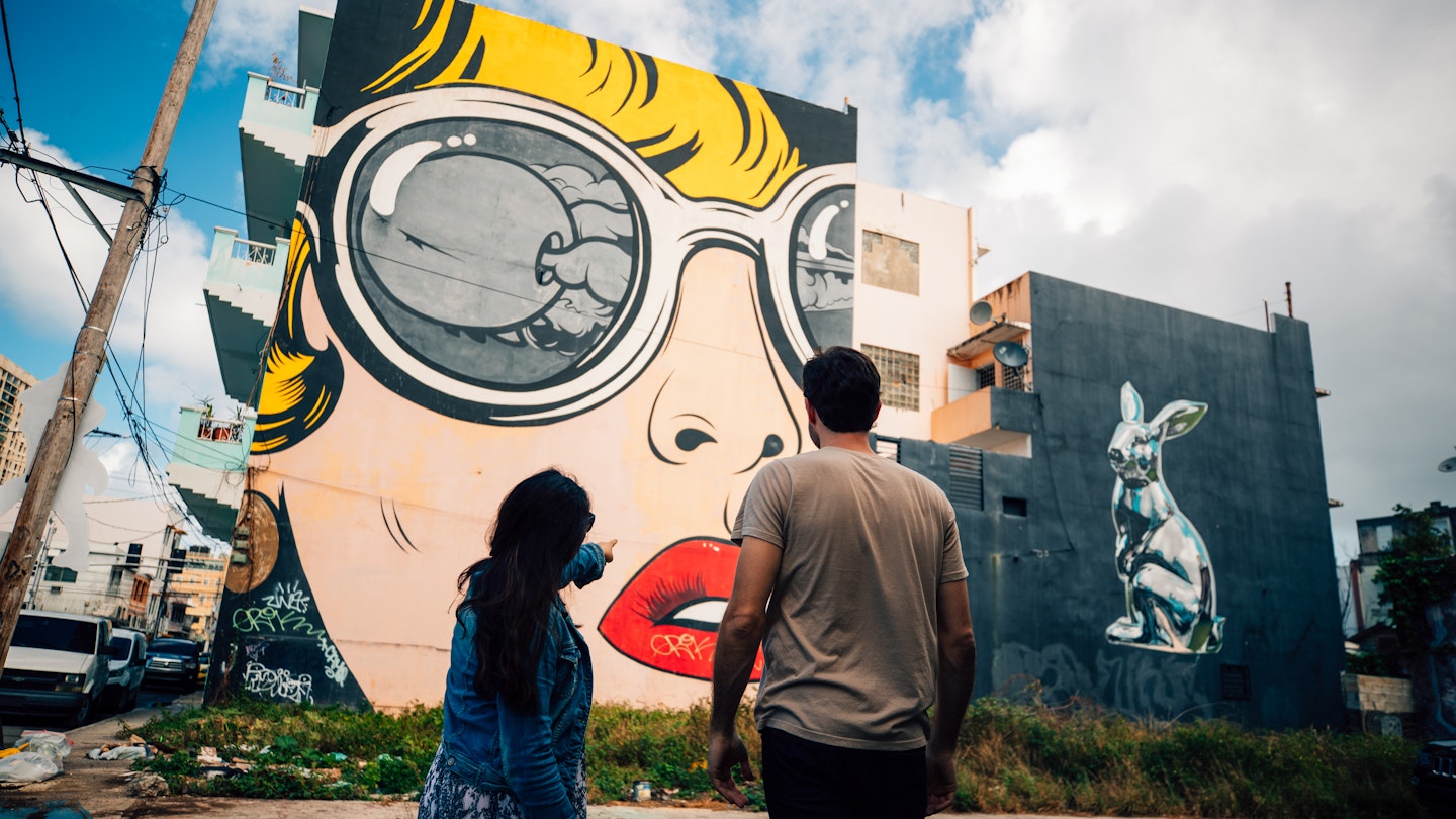 Murals in the Santurce neighborhood of San Juan, Puerto Rico.