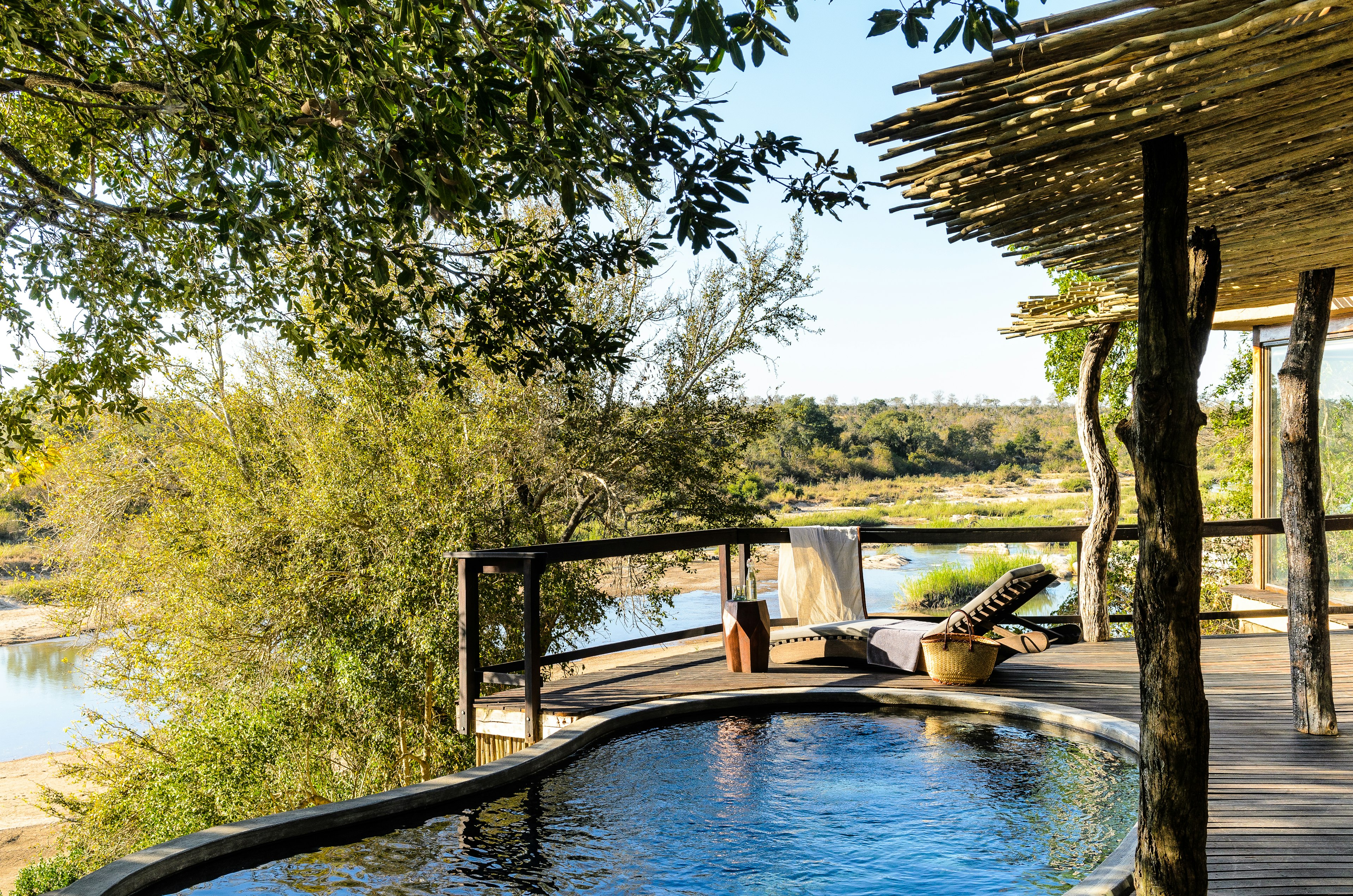 A pool on the edge of a river