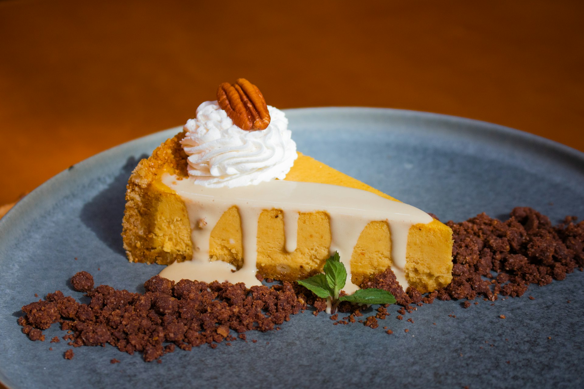 spicy pumpkin cheesecake at Soby's, Greenville, South Carolina