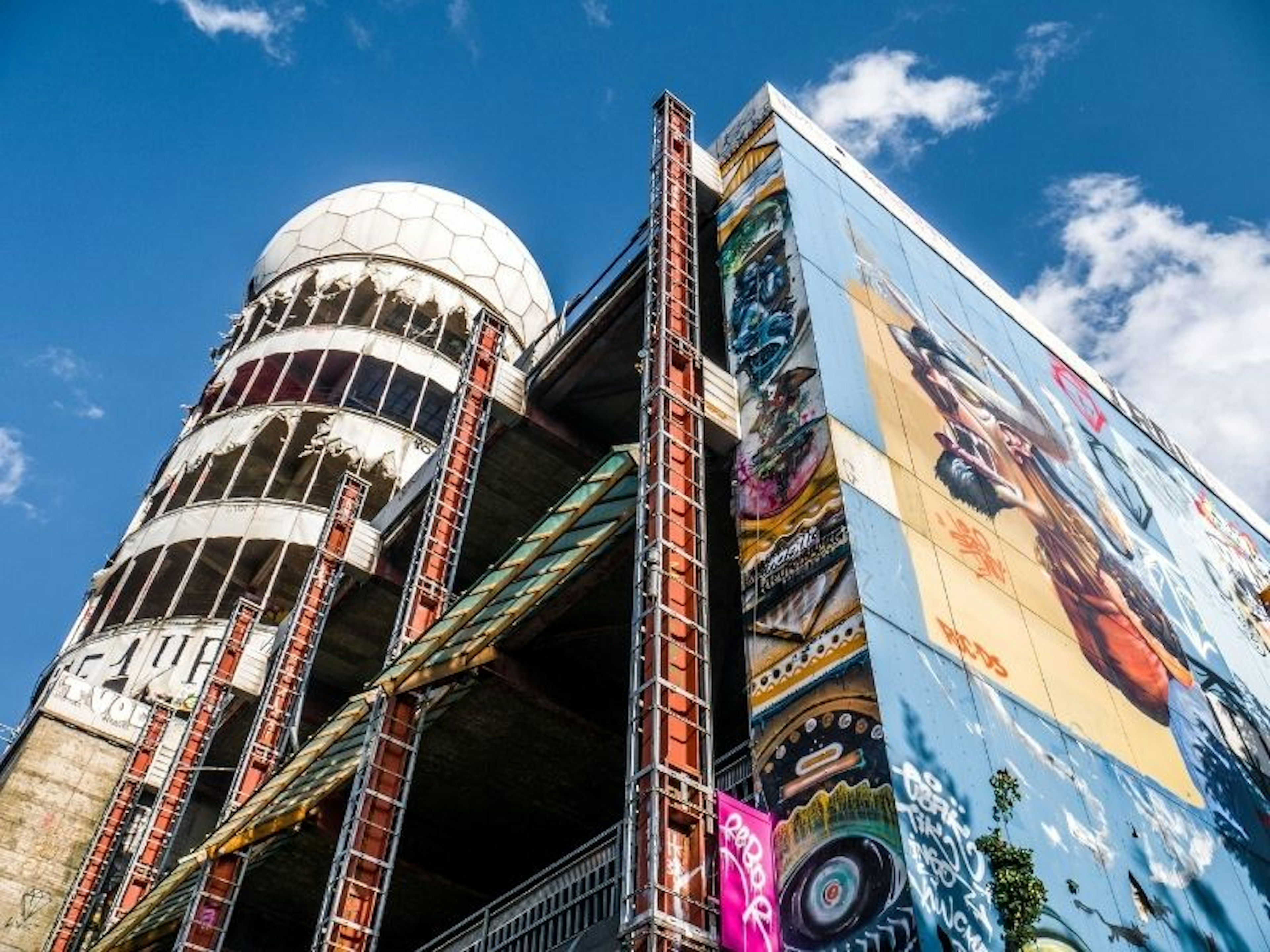 Vibrant street art on the Teufelsberg, a former Cold War listening station