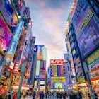 Tokyo, Japan - MARCH 28, 2017: Neon signs and billboard advertisements in  Akihabara electronics hub at twilight on March 28, 2017; Shutterstock ID 626245934; your: Ben N Buckner; gl: 65050; netsuite: Online Editorial; full: Tokyo Walking (sponsored)
