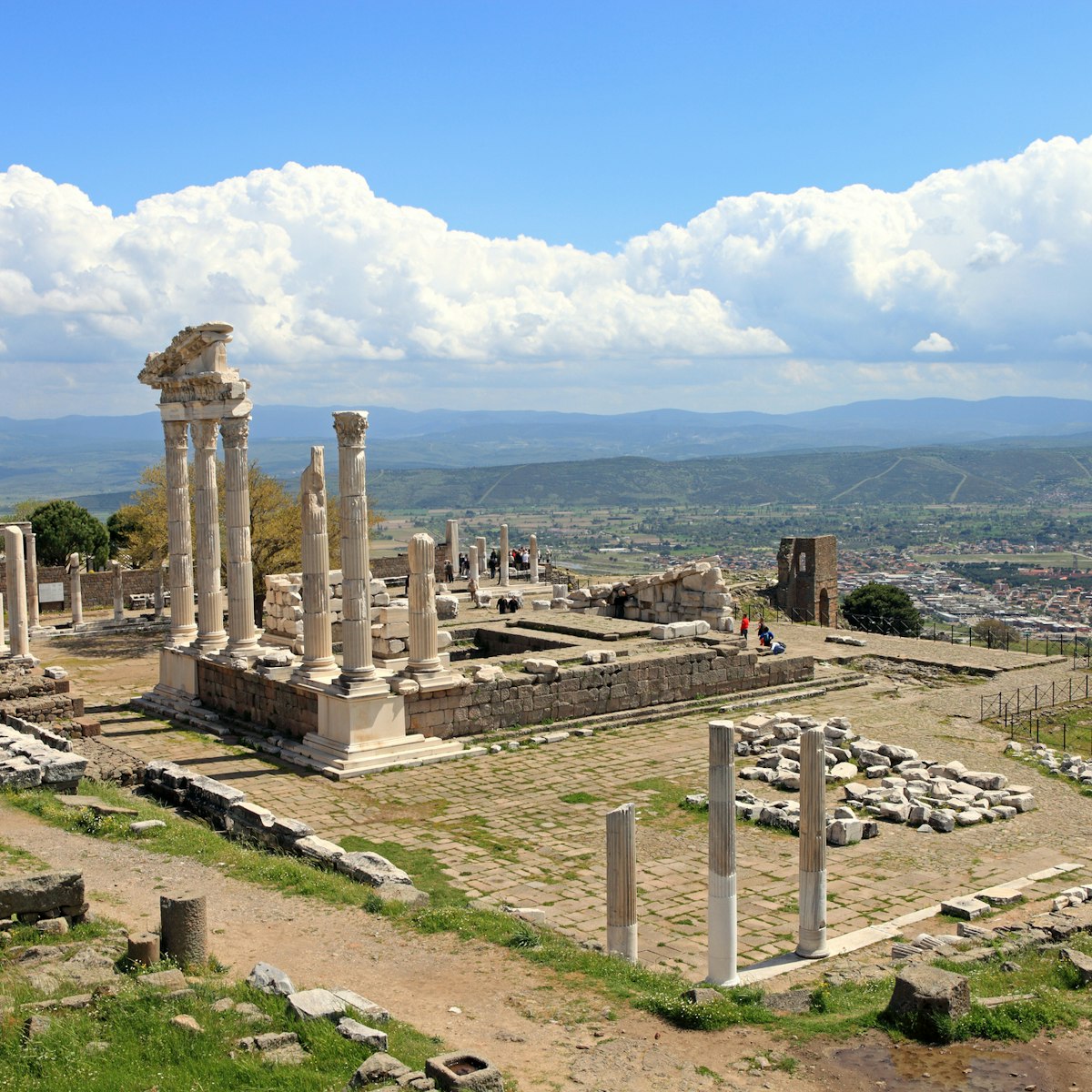 The ancient Temple of Trajan at Pergamos (Bergama)