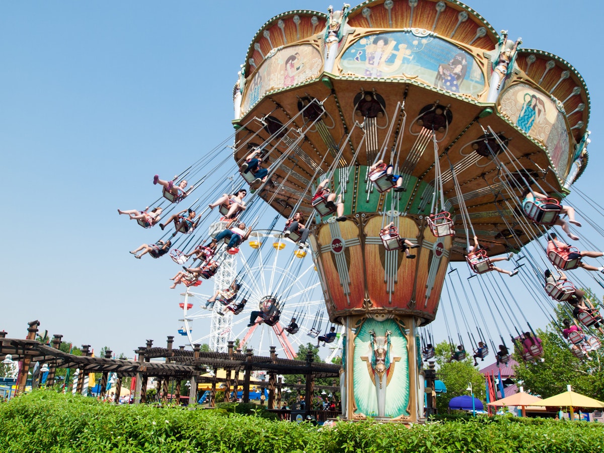 DENVER, CO - AUG 14, 2012: Elitch Gardens Theme Park, locally known as "Elitch's", is an amusement park in Denver, Colorado.; Shutterstock ID 175582775; your: Bridget Brown; gl: 65050; netsuite: Online Editorial; full: POI Image Update