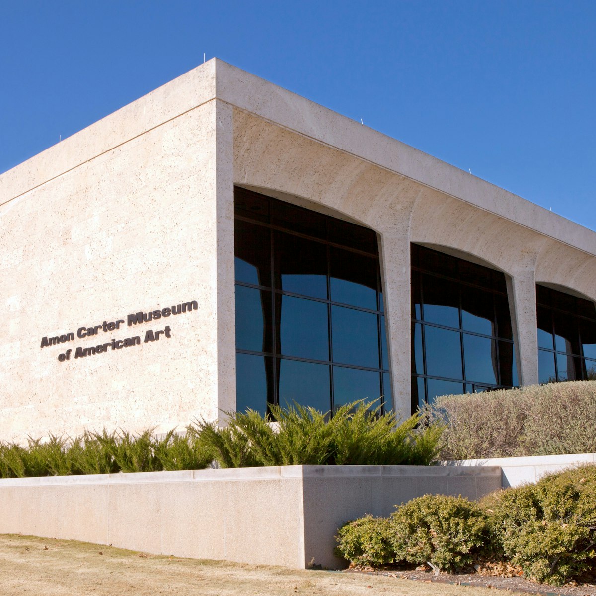 Ft Worth, Texas, USA - January 6, 2015: The Amon Carter Museum of American Art is located in the cultural district of Fort Worth, Texas. The museum devoted to American art and possesses one of the premier collections of American photography in the nation.
Amon Carter Museum - Ft Worth, Texas Landmark - stock photo
