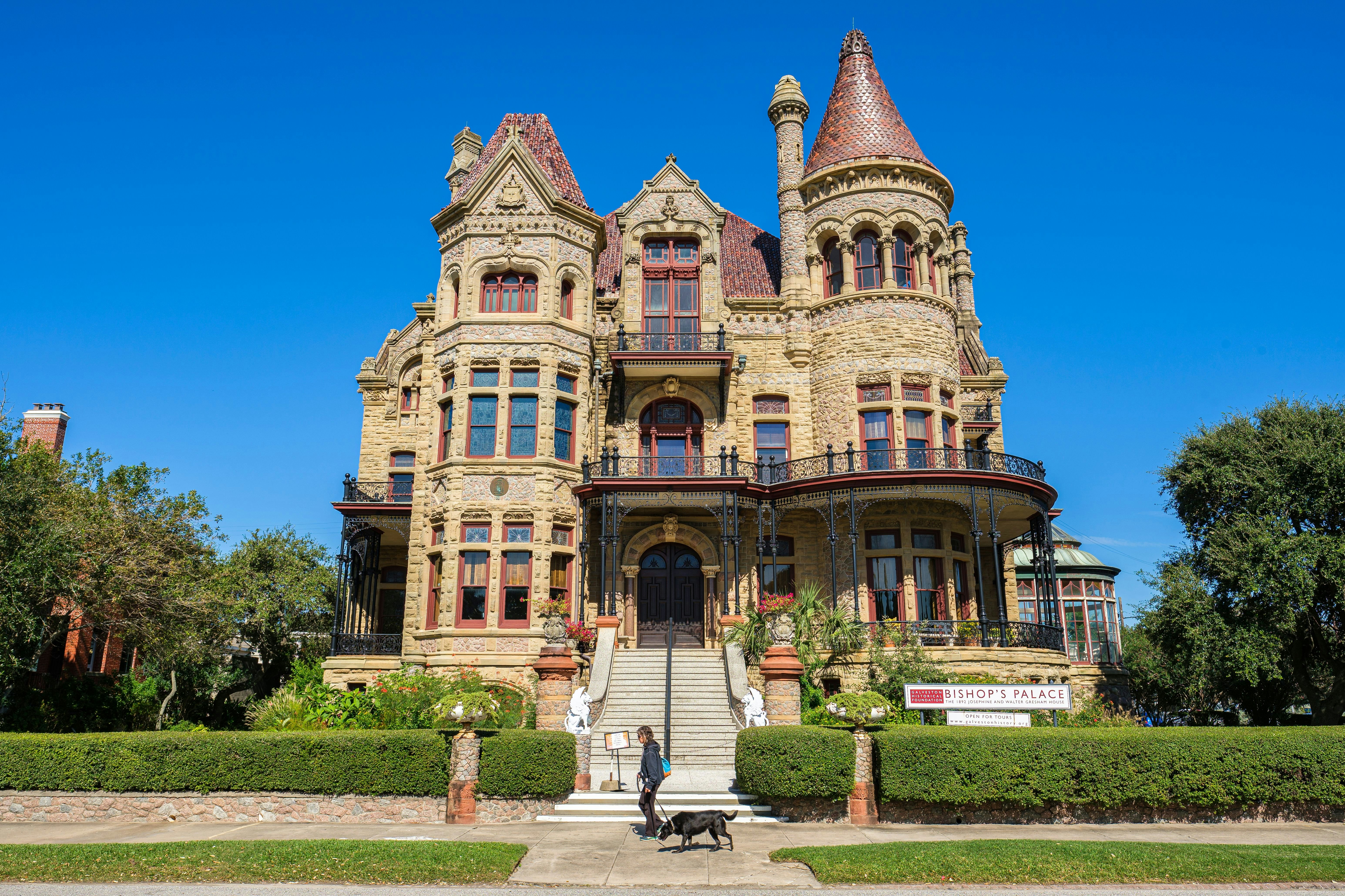 Bishop's Palace in Galveston, located in the East End Historic District.