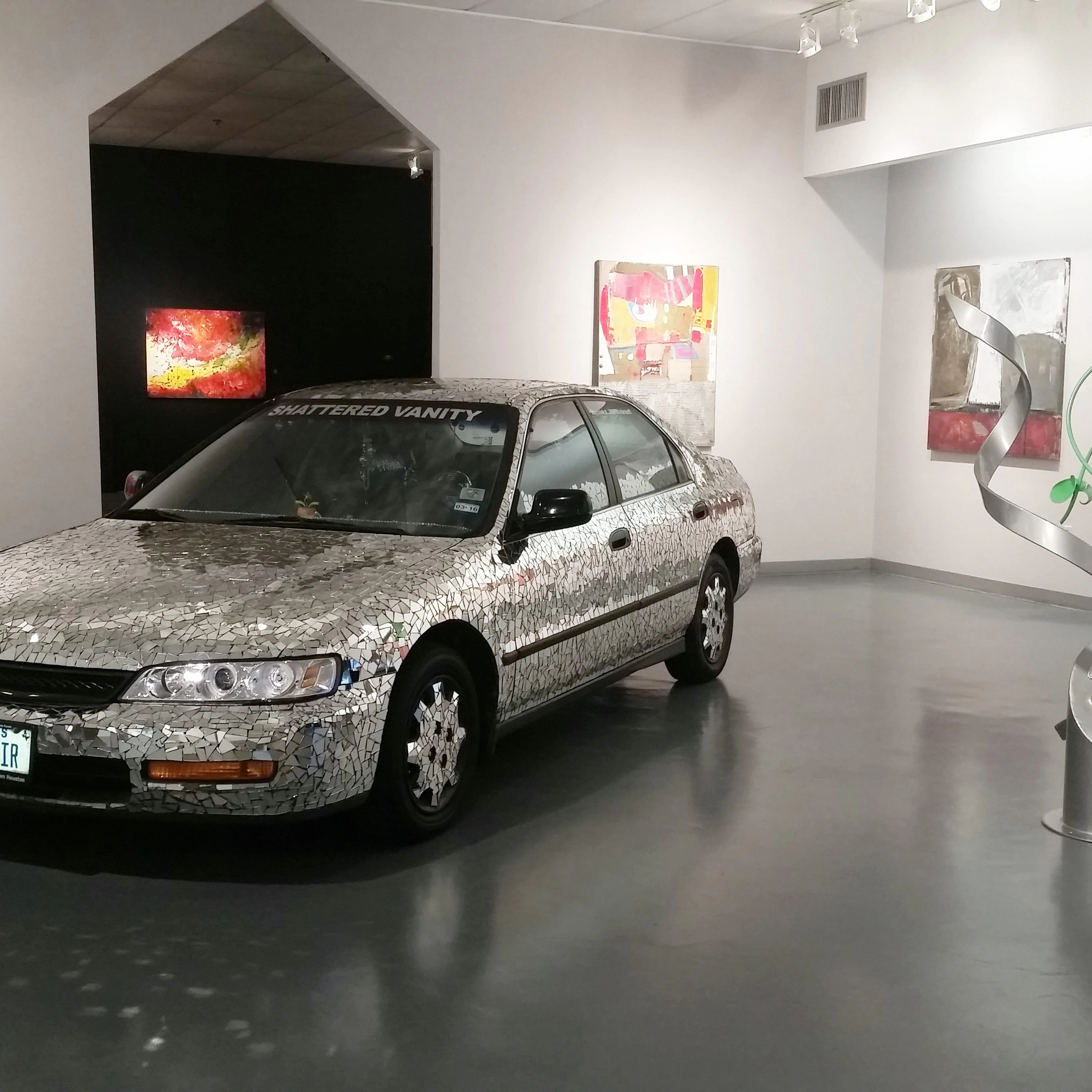 Houston, TX - 2016: Art Car: Houston lays claim to the worlds largest collection of art cars, like this mirrored vehicle, on display at The Art Car Museum. (Kate Silver For The Washington Post via Getty Images)