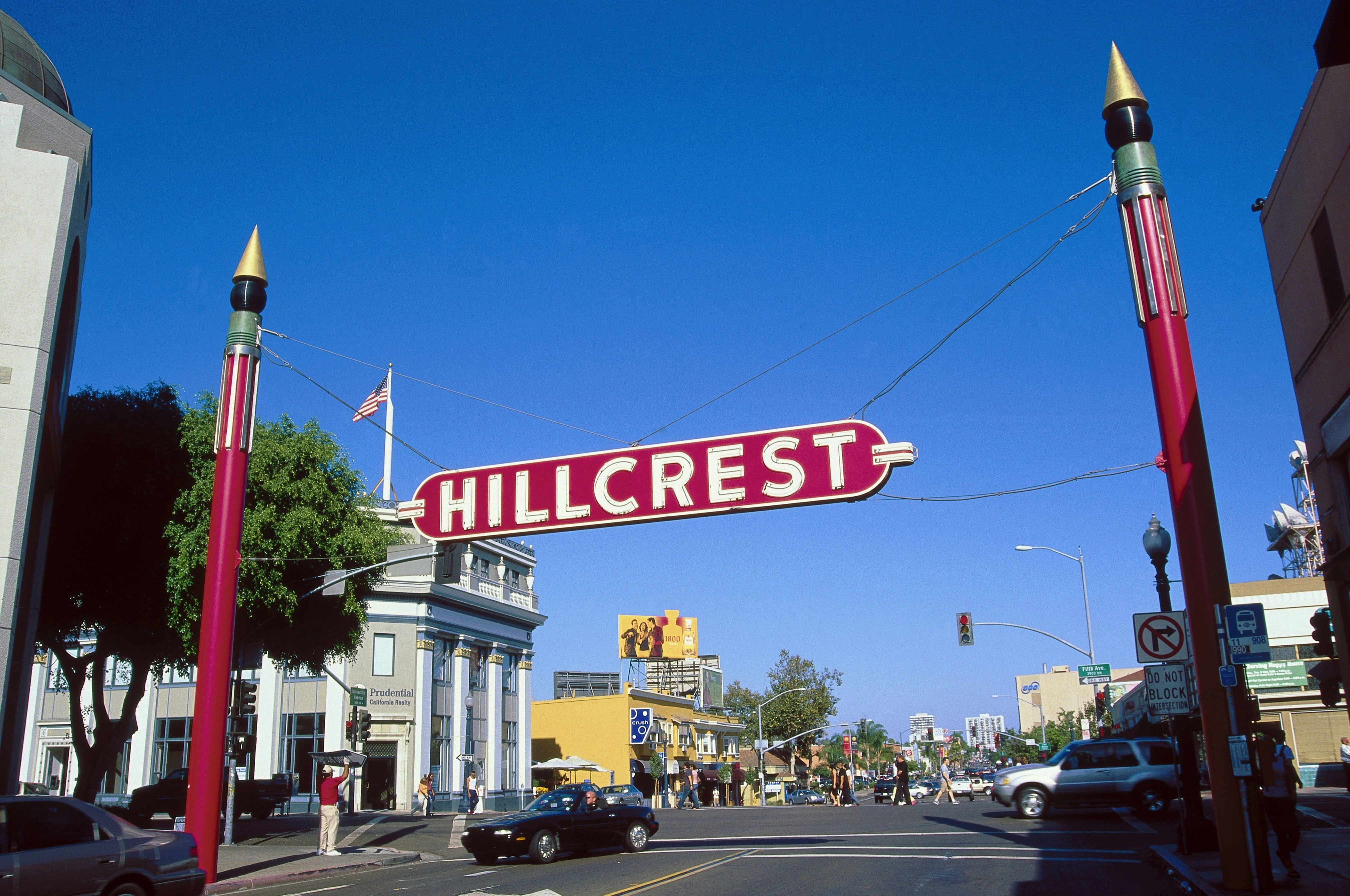 CA, San Diego, Hillcrest sign at University Ave - stock photo

Hillcrest Gateway
