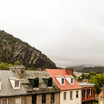 The town of Harpers Ferry, West Virginia is well-preserved as a National Historical Park.