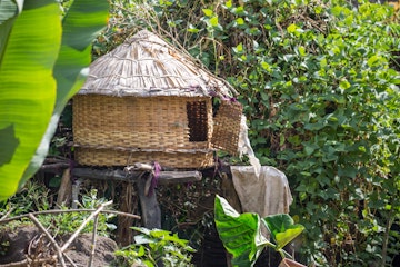A traditional hut in an Ari village near Jinka in the Omo Valley.