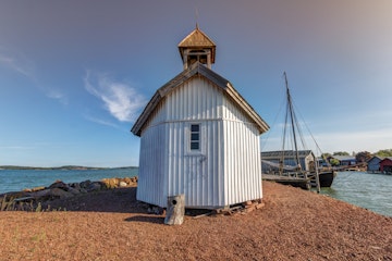 Aland Islands, Finland - July 12, 2019 - Church in Mariehamn