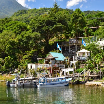 San Juan La Laguna is a small town on a hillside by the shore of Lago de Atitlan, Guatemala
