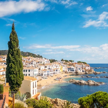 The pretty seaside town and natural bay of Calella de Palafrugell on Catalonia's Costa Brava.