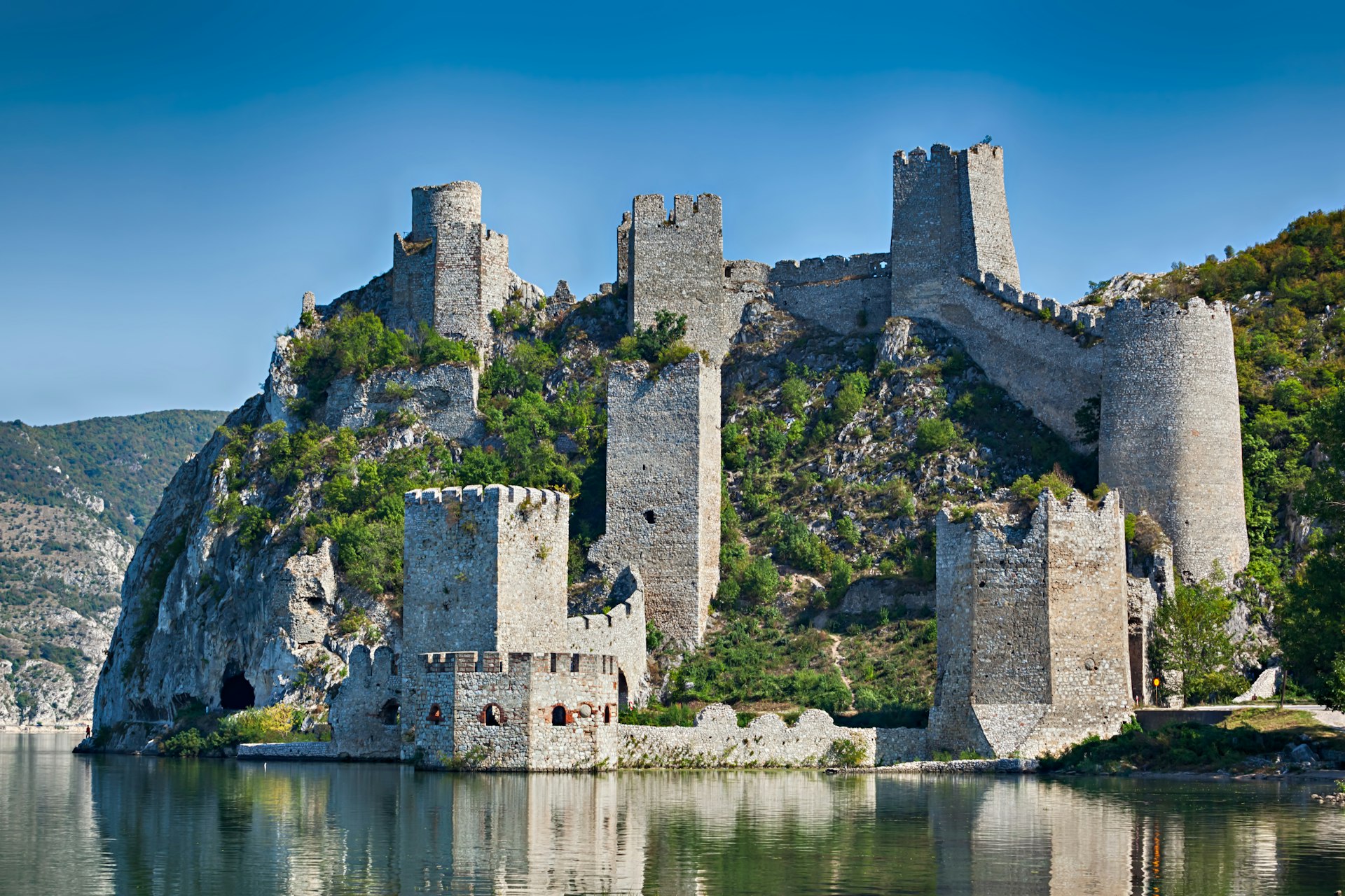 Old medieval fortification Golubac, Serbia in September 2009, before reconstruction 