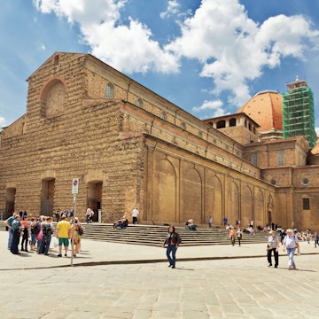 FLORENCE, ITALY - MAY 8, 2014: Basilica of San Lorenzo - the burial place of the Medici family. Florence, Italy.