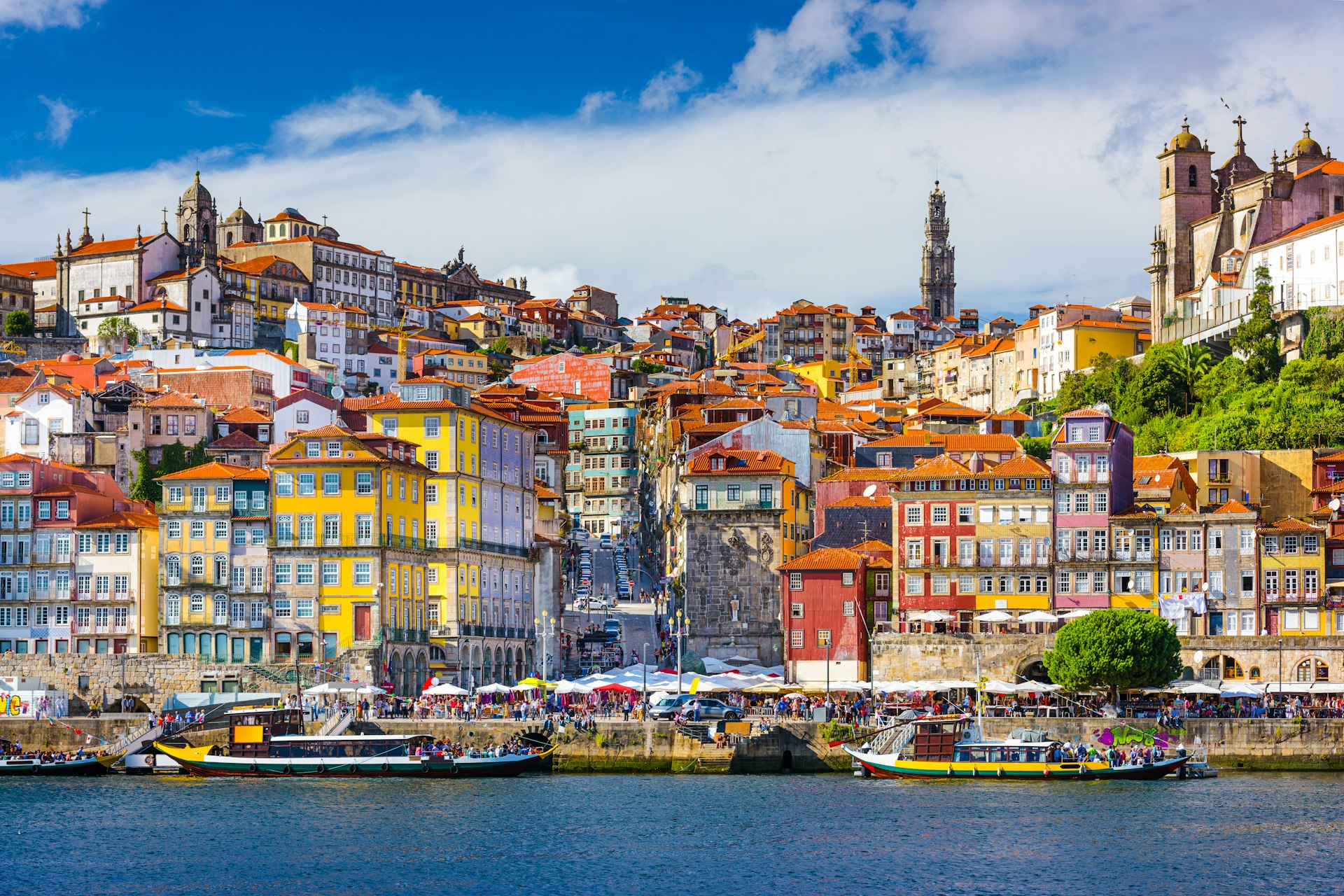 Porto skyline from across the Douro River