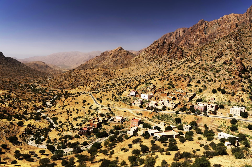 Moroccan village in the Anti-Atlas mountains, Morocco, Africa