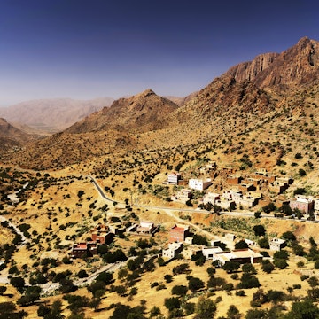 Moroccan village in the Anti-Atlas mountains, Morocco, Africa