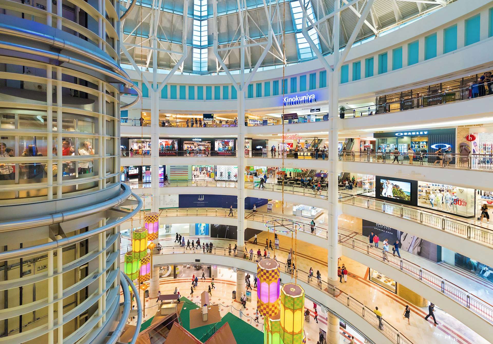 Six floors inside the Suria KLCC shopping mall. 