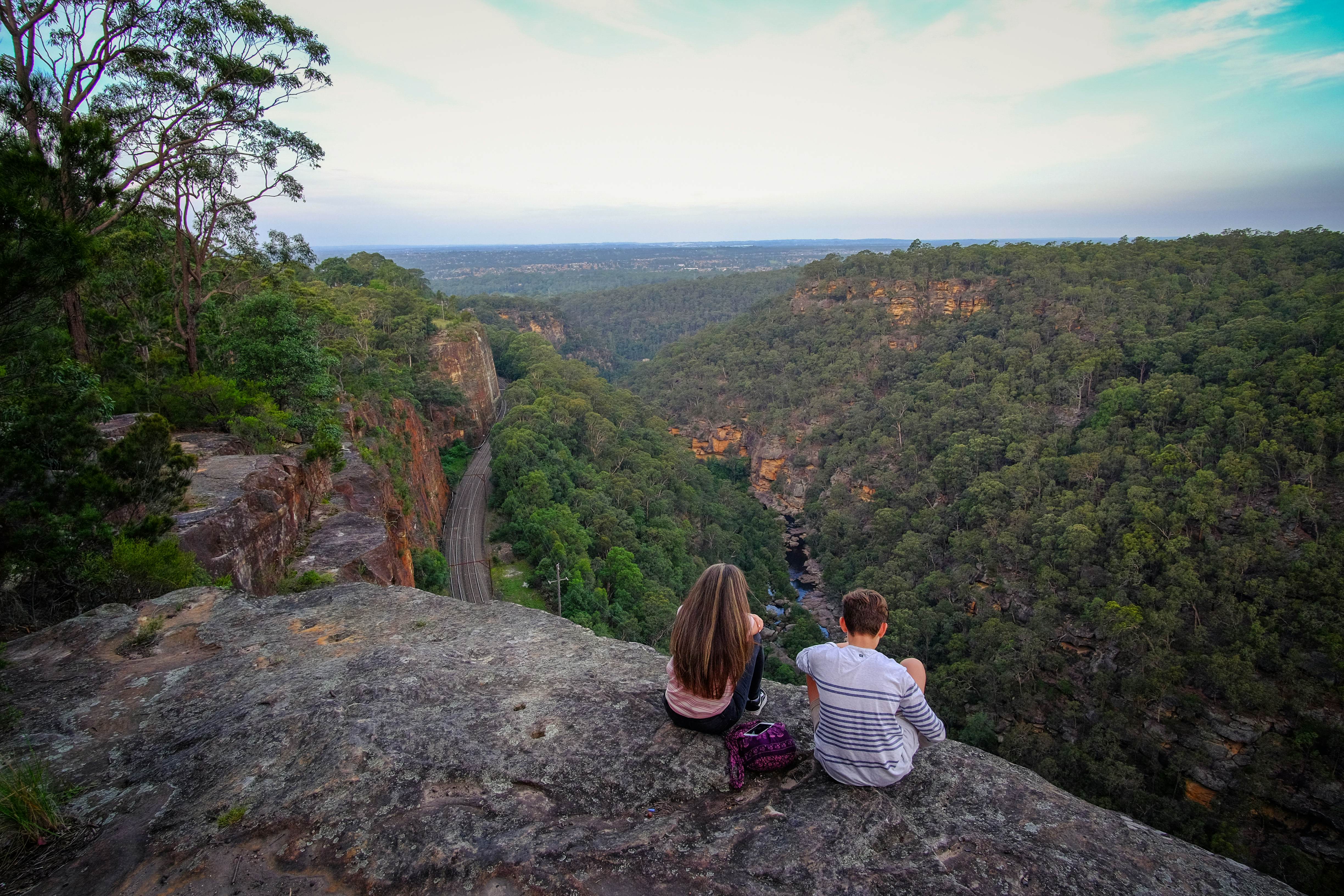 Boy and girl having a date in Blue Mountain