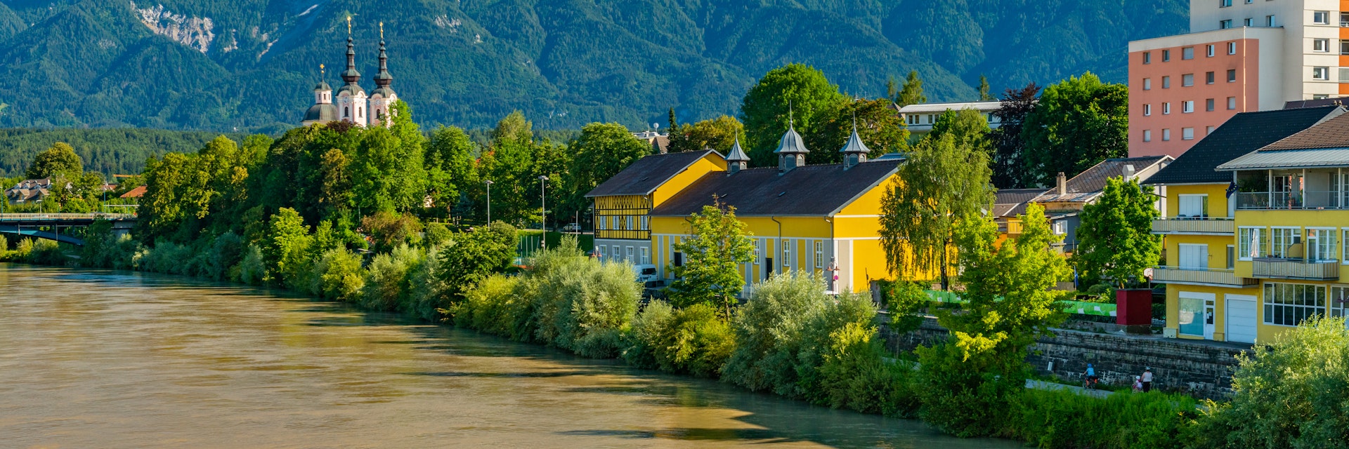 Beautiful view of a small Alpine city of Villach, Austria; Shutterstock ID 1888948405; your: Erin Lenczycki; gl: 61580; netsuite: Editorial; full: Erin Lenczycki Destination