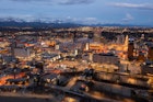 Aerial View of the Anchorage, Alaska Skyline at Dusk in Spring; Shutterstock ID 2000550476; your: Tasmin Waby; gl: 65050; netsuite: Online Editorial; full: Demand Project