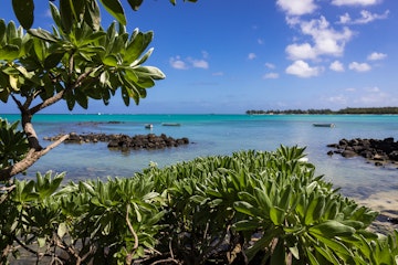 Seascape on the north coast of Mauritius.