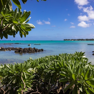 Seascape on the north coast of Mauritius.
